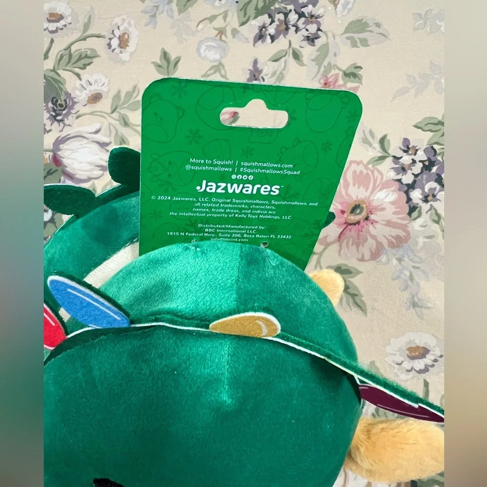 Squishmallows Festive Green Plush with Colorful Accents